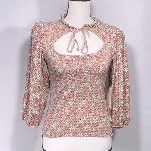 New Nation LTD Abrielle Feminine Cutout Tee Superbloom spring 22 Women’s S